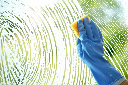 Professional oven cleaner in Kensington deep cleaning an oven interior
