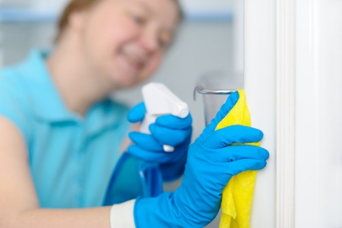 Bathroom deep cleaning in a Kensington property