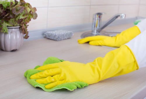 Maintaining safe, tidy cleaning work areas and reducing slip hazards