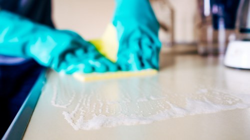 Recycling and sustainability practices supporting a lower-carbon laundry service