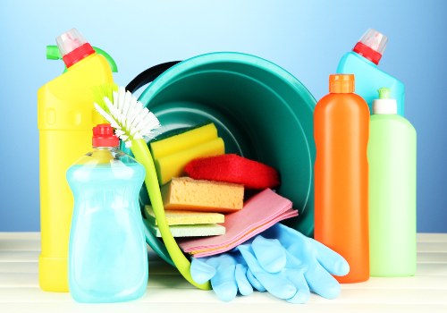Eco-friendly cleaner in Kensington preparing cleaning products
