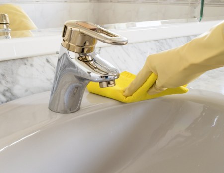 Technician performing oven cleaning in a Kensington property
